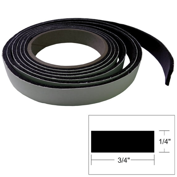 TACO Marine V30-0748B8-2 Hatch Tape - 1/4" x 3/4" x 8', Black