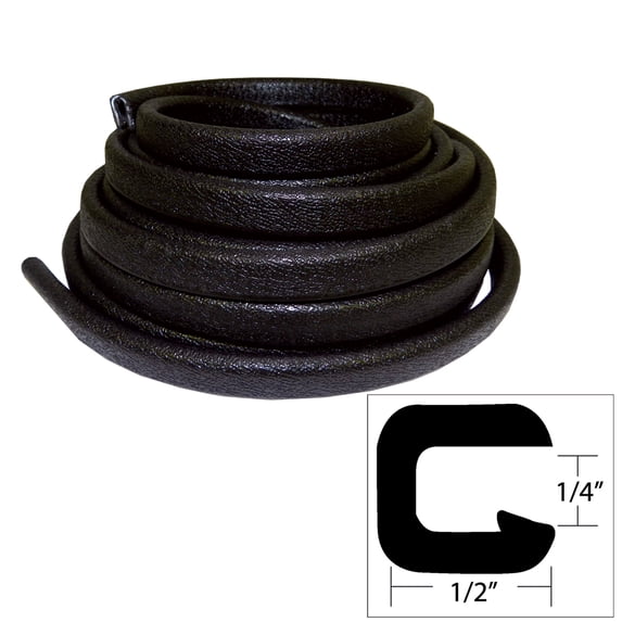 TACO Marine V30-1008B25-1 Flex Trim - 1/2" x 25' with 1/4" Opening, Black