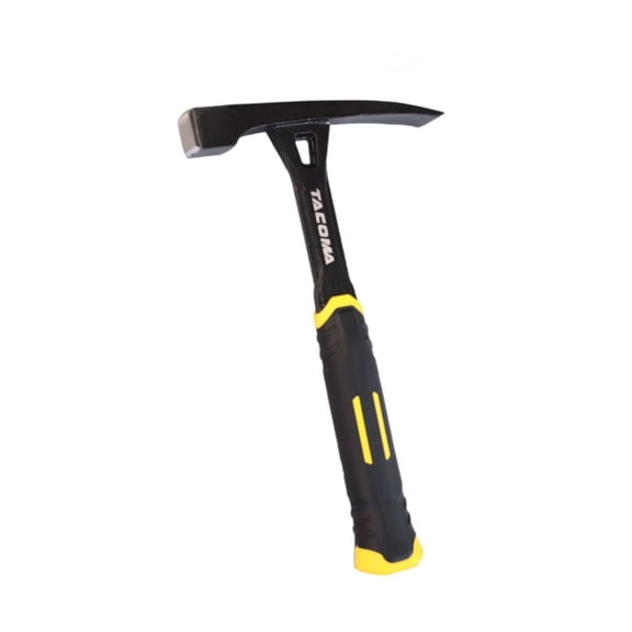 TACOMA 16 oz Bricklayer's Hammer, Forged High Carbon Steel, Nylon Shock-Absorbing Grip