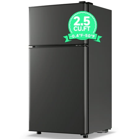 TACOOL 2.5Cu.ft Small Refrigerator Mini Fridge for Dorm with Drink Holder and Egg Tray, Dark Grey