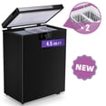 thumbnail image 1 of TACOOL Chest Freezer 4.5 Cu.ft Large Capacity Electronic Temperature Control Digital Display with 2 Removable Basket Small Mini Deep Freezer Top Open Door Black, 1 of 8