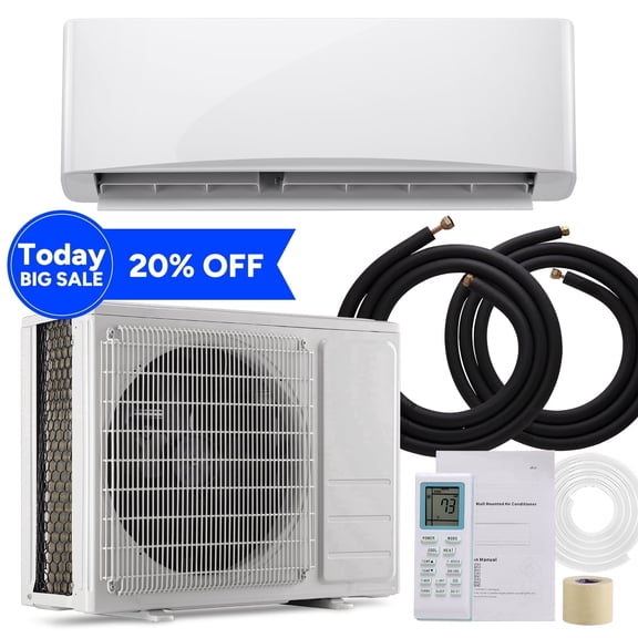 TACOOL Mini Split Air Conditioner and Heater, Energy Efficient Mini Split AC/Heating System, 30 dB Quiet, Easy Installation Kit, 12000 BTU 17 SEER2