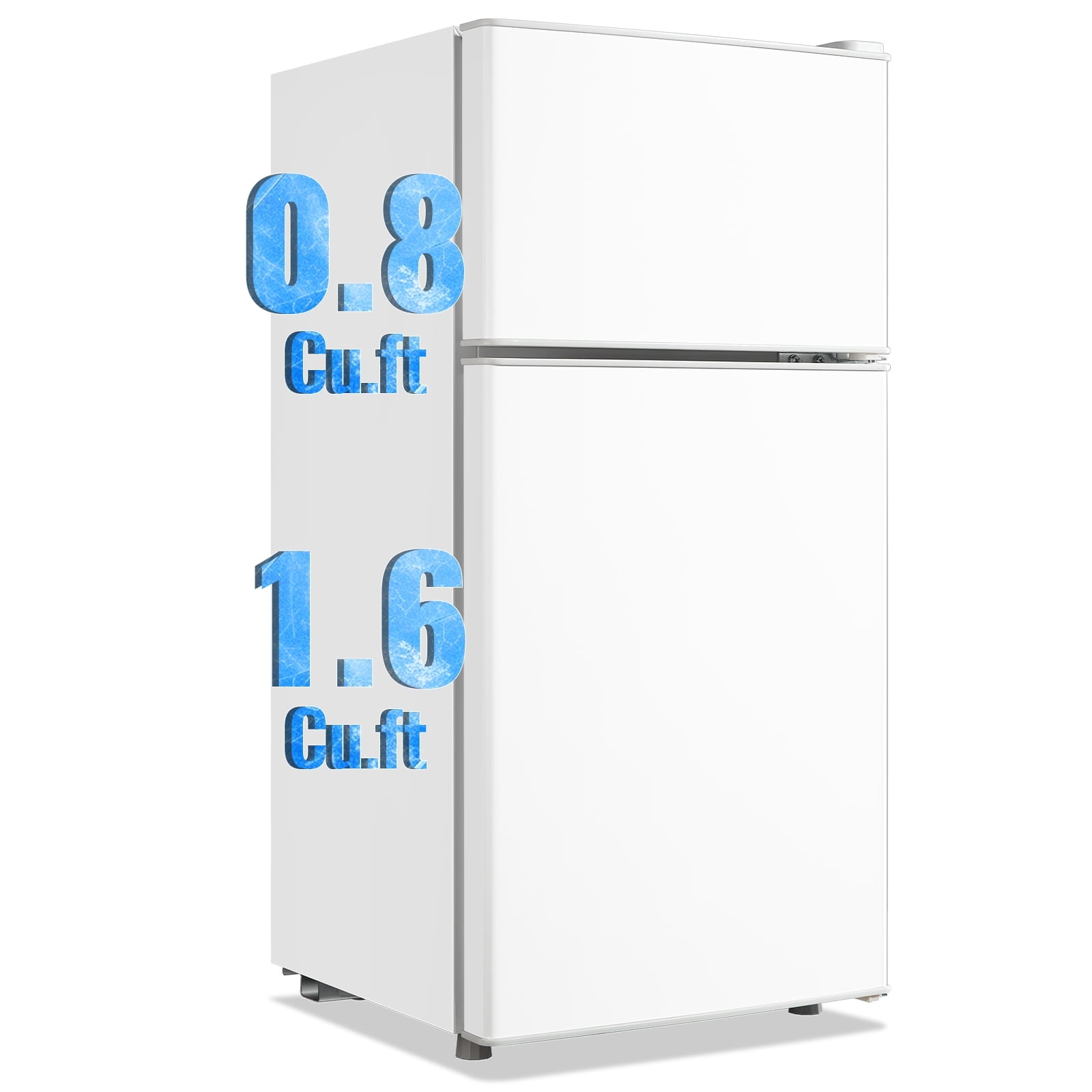 TACOOL Refrigerator with Top Freezer 2.4Cu.ft Two Door Small Mini Fridge for Person Use with Egg tray, White