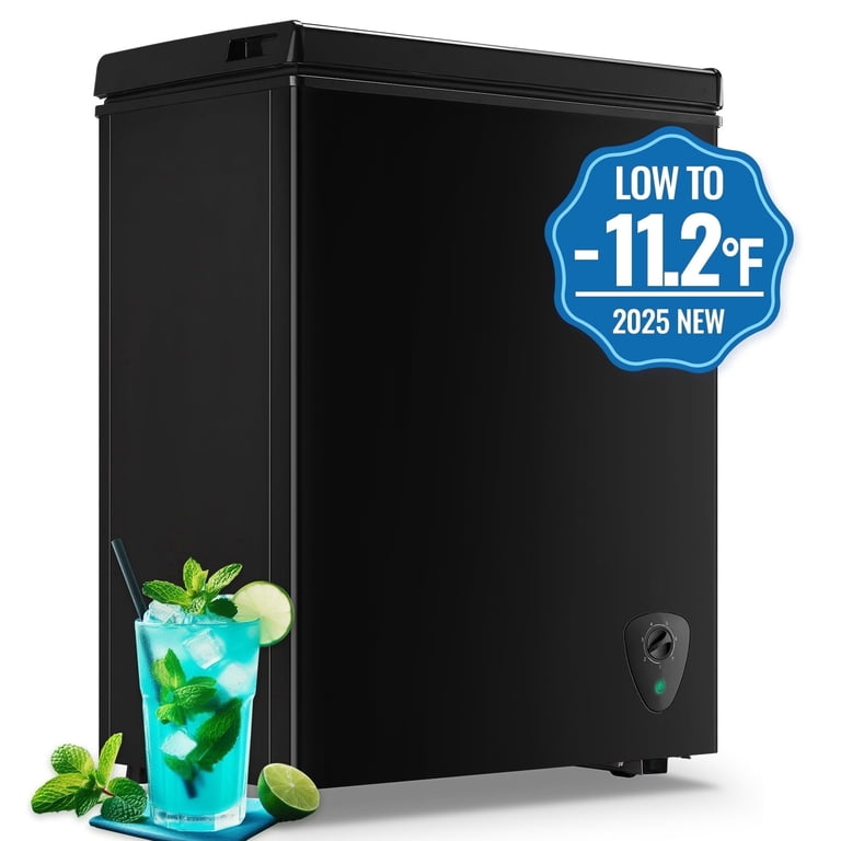 TACOOL Small Chest Freezer with Top Open Door 90 Liter Mini