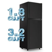 TACOOL Small Mini Fridge with Freezer 5.0Cu.ft Two Door Compact Refrigerator, Low Noise, Energy Saving, Black, New