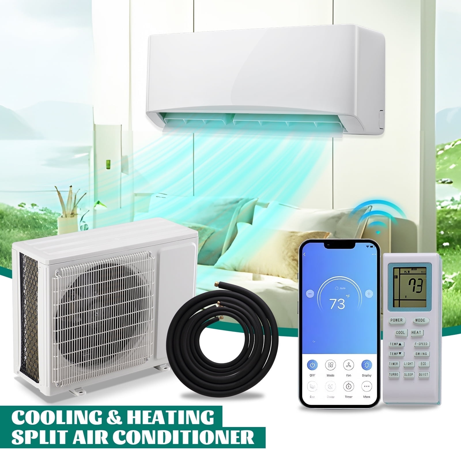 Heat Mode Room Heater Ac Units ROVSUN 8000 BTU Window Air