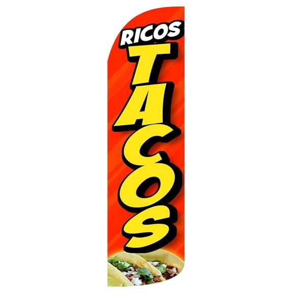 TACOS Windless Flag (Hardware Not Included) |Advertisement /Business Flags | Feather Flag |
