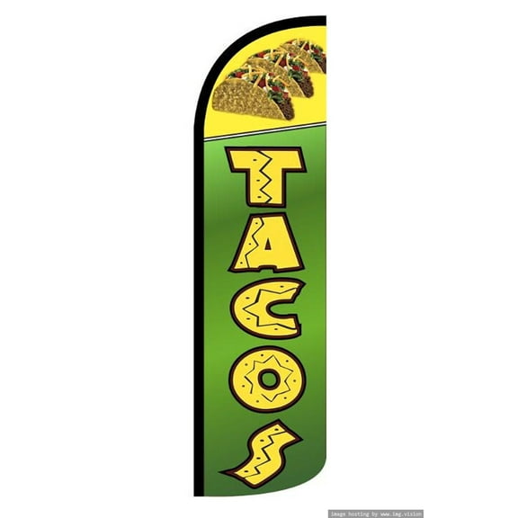 TACOS Windless Flag (Hardware Not Included) |Advertisement /Business Flags | Feather Flag |
