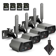 TACTACAM Defend Cellular Security Camera - No WiFi Required - Motion Activated Wireless Camera - Motion Detection - Includes SD Cards and Microfiber Cleaning Cloth 4PK