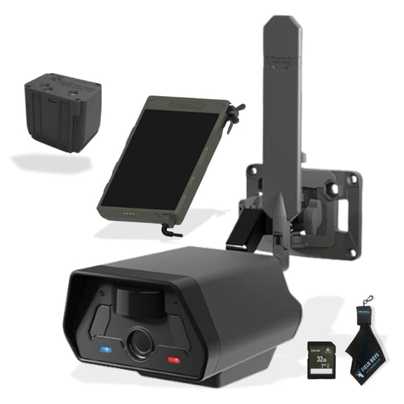 TACTACAM Defend Cellular Security Camera - No WiFi Required - Motion Activated Wireless Camera - Motion Detection - Includes Solar Panel, Rechargeable Battery, SD Card, and Microfiber Cleaning Cloth