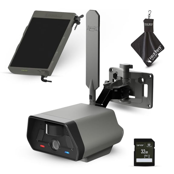 TACTACAM Defend Cellular Security Camera - No WiFi Required - Motion Activated Wireless Camera - Motion Detection - Includes Solar Panel, SD Card, and Microfiber Cleaning Cloth