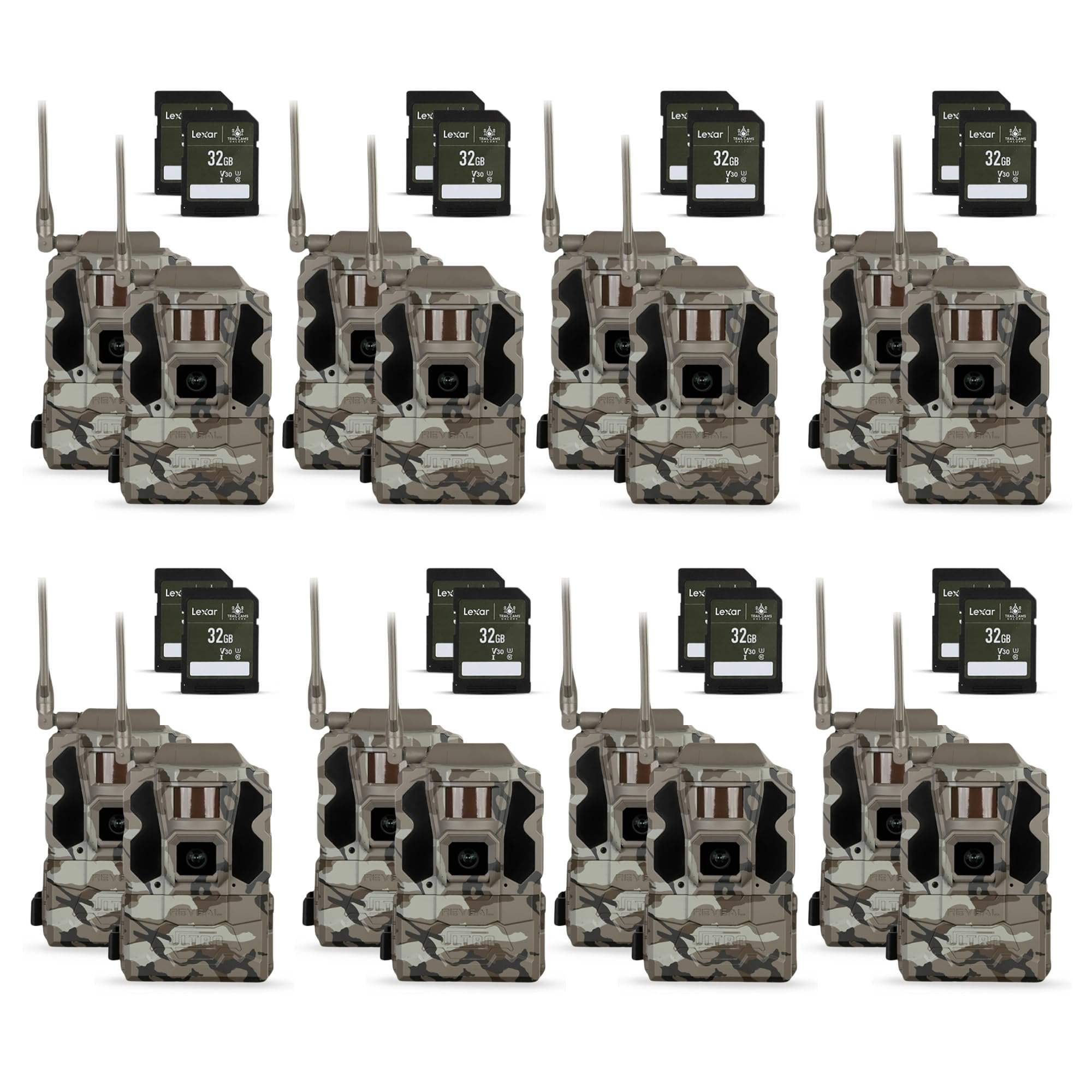 TACTACAM Reveal Ultra Cellular Trail Camera  4K Photo, 1080P Video, Live Streaming, GPS, Low-Glow/No-Glow Flash, LTE + Cleaning Cloth  16PK