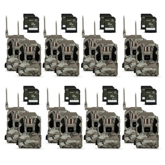 TACTACAM Reveal Ultra Cellular Trail Camera 4K Photo, 1080P Video, Live Streaming, GPS, Low-Glow/No-Glow Flash, LTE + Cleaning Cloth 16PK