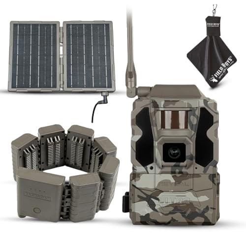TACTACAM Reveal Ultra Cellular Trail Camera  4K Photo, 1080P Video, Live Streaming, GPS, Low-Glow/No-Glow Flash, LTE  Includes Folding Solar Panel, Battery Belt, & Cleaning Cloth