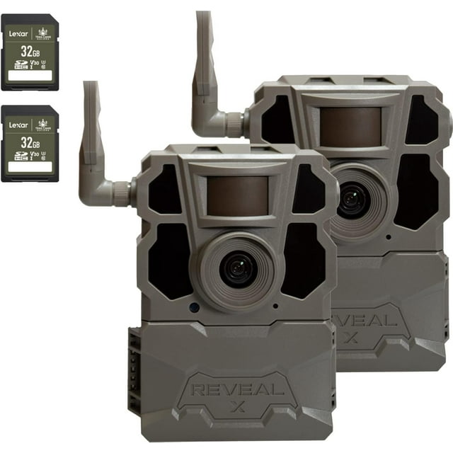 TACTACAM Reveal X Gen 2.0 LTE Cellular Trail Camera 2 PK + Two 32GB SD