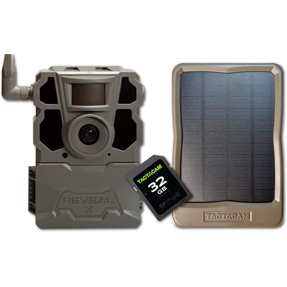 TACTACAM Reveal X Gen 2.0 LTE Cellular Trail Camera AT&T and Verizon , HD Video , HD Photo , Low Glow IR LED Flash TA-TC-XG2 for Hunting , Security , Surveillance Gen 2 3 Gen 2.0 + Solar Combo