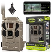 TACTACAM Reveal X Gen 3.0 Cellular Trail Camera - Multi Carrier, HD Photos & Videos, Pre-Installed Antenna, Built-in GPS, Best Battery Life, Low-Glow, Fast Trigger Speed + Cleaning Cloth 1 PK