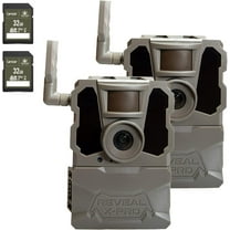 TACTACAM Reveal X PRO Cellular Trail Camera, Verizon and AT&T, NO Glow, Integrated GPS Tracking, Built in LCD Screen, HD Photo and HD Video 2 PK   Two 32GB SD Cards