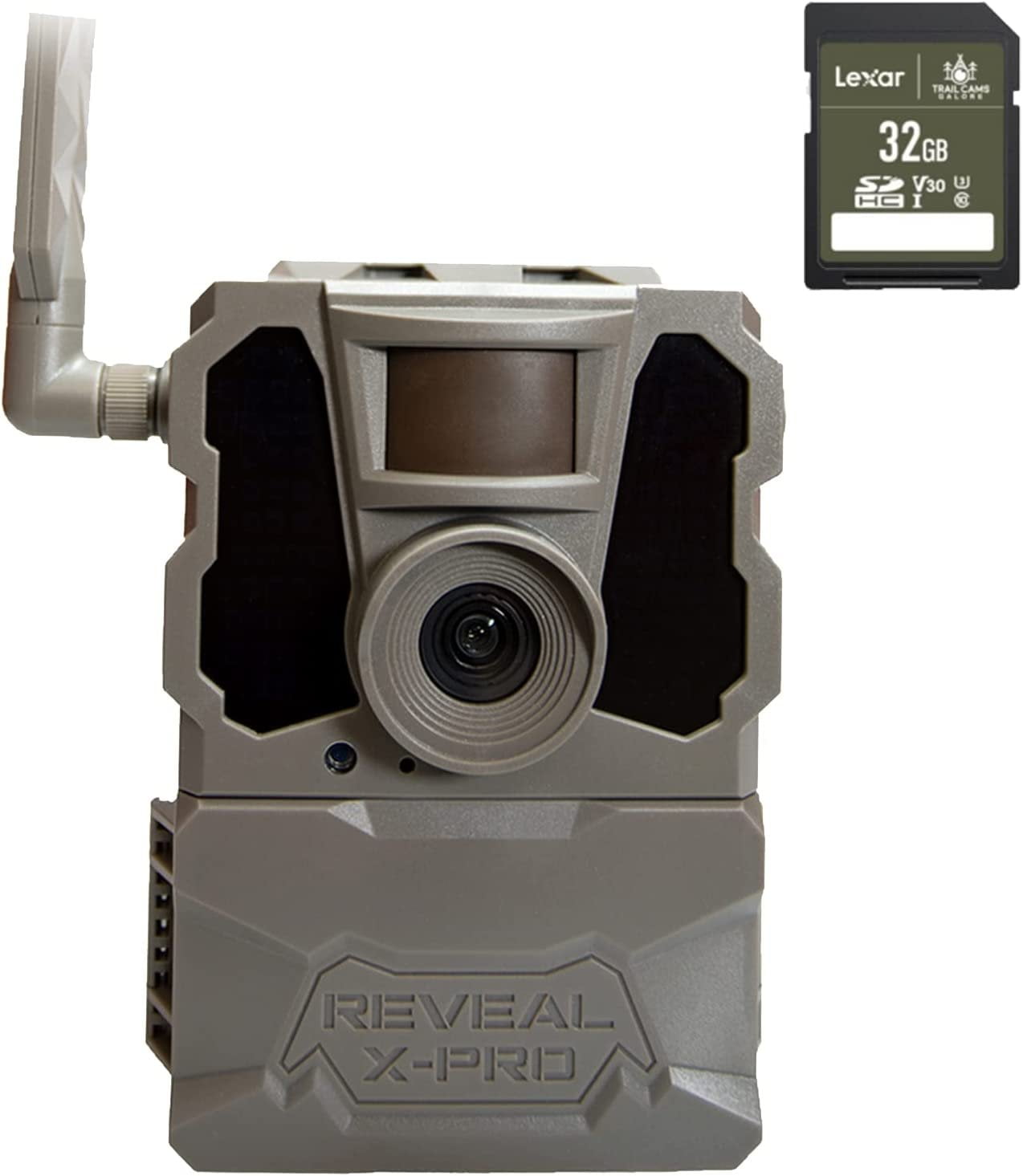 TACTACAM Reveal X PRO Cellular Trail Camera, Verizon and AT&T, NO Glow, Integrated GPS Tracking, Built in LCD Screen, HD Photo and HD Video X-PRO + 32GB SD Card
