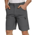 thumbnail image 1 of TACVASEN Men's Cargo Work Shorts Lightweight Quick Dry Waterproof 5 Zipper Pockets for Hiking Fishing Dark Gray Size 36, 1 of 6