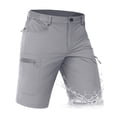 thumbnail image 1 of TACVASEN Men's Lightweight Water Resistant Cargo Shorts 10" Quick Dry Brethable Hiking Golf Shorts with 5 Zipper Pockets for Summer Outdoor sports Casual Work Light Gray 38, 1 of 8