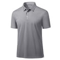 thumbnail image 1 of TACVASEN Men's Polo Quick Dry Performance Short Sleeve Golf Shirt Athletic Tennis Casual Tops Light Gray s, 1 of 5