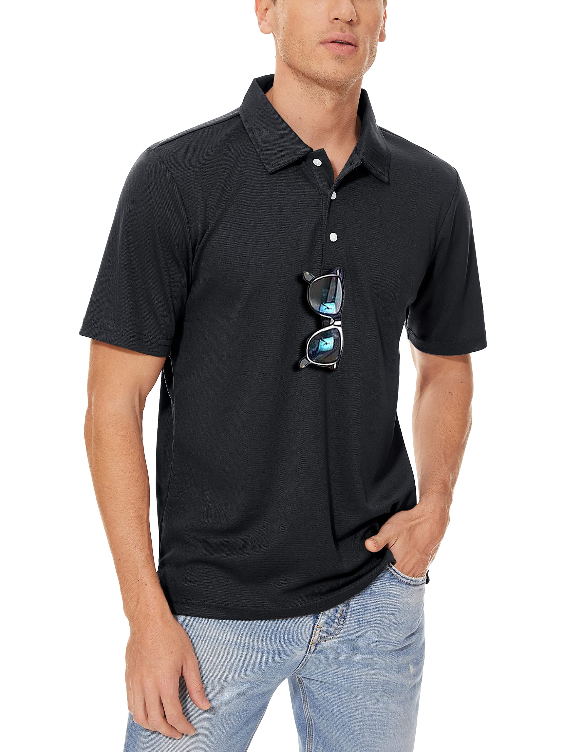 TACVASEN Men's Polo Shirts for Men Short Sleeve Casual Outdoor Golf ...