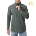 thumbnail image 1 of TACVASEN Men's UPF 50+ Sun Shirts 1/4 Zip Up Fishing Running T-Shirts Lightweight Quick Dry Outdoor Athletic Long Sleeve Tops, Dark Gray, M, 1 of 8