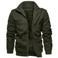 thumbnail image 1 of TACVASEN Men's Winter Bomber Jacket Fleece Lined Thick Cargo Coat Sherpa Trucker Military Jacket Field Stand Collar Zipper Outwear Jacket with Multi Pockets for Casual Work, 1 of 6