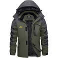 thumbnail image 1 of TACVASEN Men's Winter Waterproof Ski Jackets with Hooded Windproof Fleece Warm Snow Coat with Multi-Pockets For Hiking and Snowboarding ,Army Green,S, 1 of 7