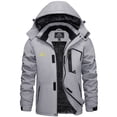 thumbnail image 1 of TACVASEN Men's Winter Waterproof Ski Jackets with Hooded Windproof Fleece Warm Snow Coat with Multi-Pockets For Hiking and Snowboarding ,Light Gray,2XL, 1 of 7