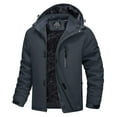 thumbnail image 1 of TACVASEN Men's Winter Jackets Ski Snow Waterproof with Hood Warm Fleece Hiking Fishing Coats Dark Gray L, 1 of 7