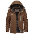 thumbnail image 1 of TACVASEN Men's Winter Ski Snow Jackets Heavyweight Waterproof Warm Fleece Hiking Coat with Hood Multi-Pockets Coffee XL, 1 of 7