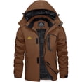 thumbnail image 1 of TACVASEN Men's Winter Waterproof Ski Jackets with Hooded Windproof Fleece Warm Snow Coat with Multi-Pockets For Hiking and Snowboarding Coffee S, 1 of 7