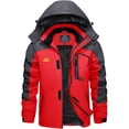 thumbnail image 1 of TACVASEN Men's Winter Waterproof Ski Jackets with Hooded Windproof Fleece Warm Snow Coat with Multi-Pockets For Hiking and Snowboarding Red L, 1 of 7