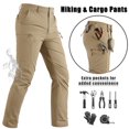 thumbnail image 1 of TACVASEN Men's Water Resistant Outdoor Hiking Pants Lightweight Quick Dry 6 Pockets Ripstop Stretch Cargo Pants,Khaki,32, 1 of 8