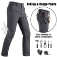 thumbnail image 1 of KEFITEVD Men's Quick Dry Outdoor Hiking Pants Lightweight Water Resistant 6 Pockets Ripstop Stretch Cargo Pants,Blue Gray,36, 1 of 8