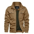 thumbnail image 1 of TACVASEN Mens Comfortable Cotton Jacket Outdoor Hiking Coat Autumn Jackt Khaki 2XL, 1 of 7