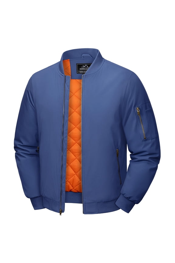 Mens Jackets Fashion Working Traving Comfortable Coat Royal Blue XL