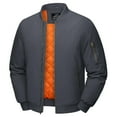 thumbnail image 1 of TACVASEN Mens Jackets Lightweight Bomber Fashional Casual Coats Dark Grey L, 1 of 7