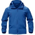 thumbnail image 1 of TACVASEN Mens Quick Dry Jacket Warm Winter Hoodie Soft Shell hooks and loops Coat Blue S, 1 of 8