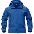 thumbnail image 1 of TACVASEN Mens Quick Dry Jacket Warm Winter Hoodie Soft Shell hooks and loops Coat Blue S, 1 of 7