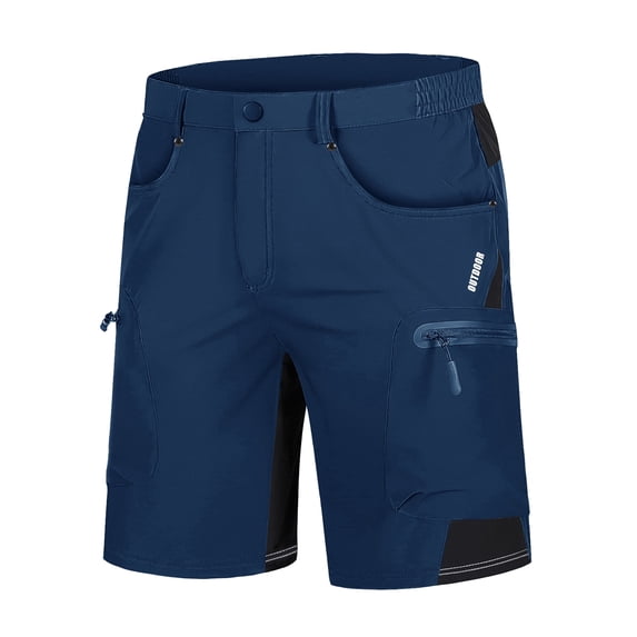 TACVASEN Mens Quick Dry Water Resistant Outdoor Golf Hiking Shorts Lightweight Breathable Strech Ripstop Cargo Work Shorts with Multi-Pockets, Royal Blue, 32