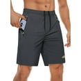 thumbnail image 1 of TACVASEN Mens Shorts Workout Quick Dry Athletic Shorts with Zipper Pockets Hiking Sport Short Dark Gray US 30, 1 of 6