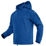 TACVASEN Mens Winderproof Warm Jacket Fleece Waterproof Coat Blue S