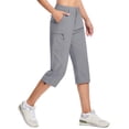 thumbnail image 1 of TACVASEN Women's Cargo Capris Hiking Pants Lightweight Quick-Dry Nylon-Spandex Outdoor Travel Golf Casual​, 1 of 4