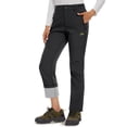 thumbnail image 1 of TACVASEN Women's Fleece Lined Hiking Ski Pants Waterproof Insulated Softshell Pants Outdoor Insulated Warm Pants Black L, 1 of 6