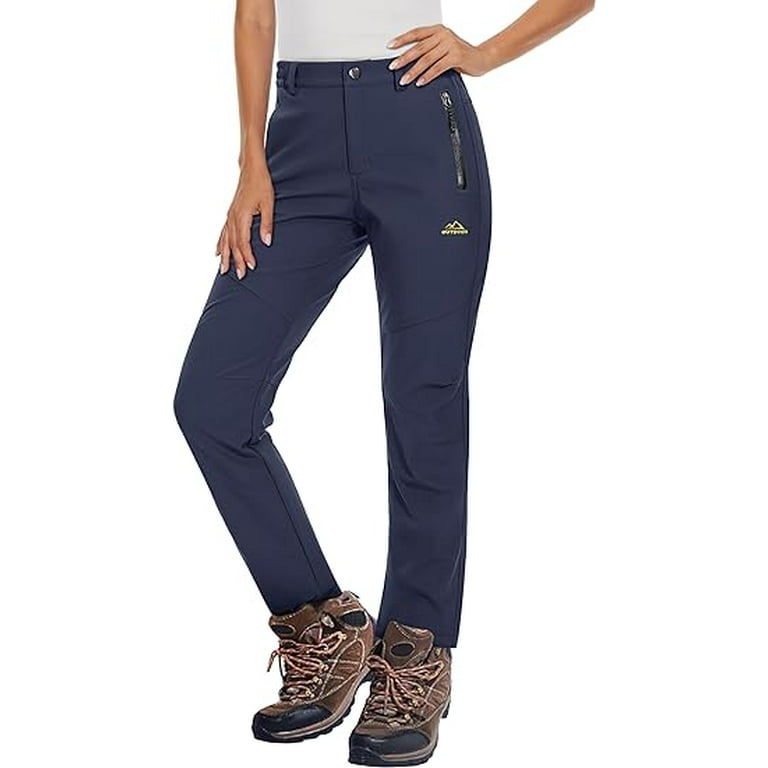 Rain Pants Ladies Lined Waterproof Trousers Lightweight Waterproof