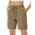 thumbnail image 1 of TACVASEN Women's Hiking Shorts Quick Dry Lightweight Water Resistant Athletic Shorts with 3 Zipper Pockets Drawstring Waistband, 1 of 6
