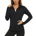 thumbnail image 1 of TACVASEN Women's Long Sleeve Full Zip Moisture Wicking Lightweight Hiking Athetic Shirts Black 2XL, 1 of 7